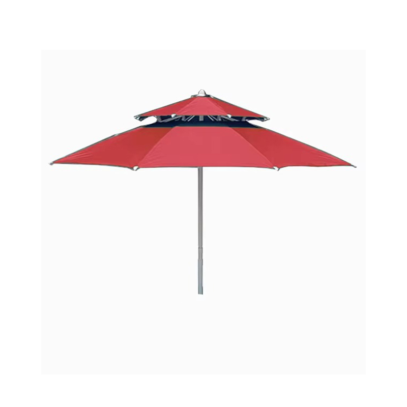 Double-layer ventilated waterproof terrace umbrella: climate regulator for outdoor space